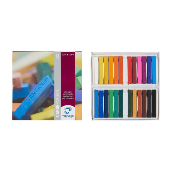 Pastels - Carrés de couleur - 24 teintes - Croquis - Dessin - Van Gogh