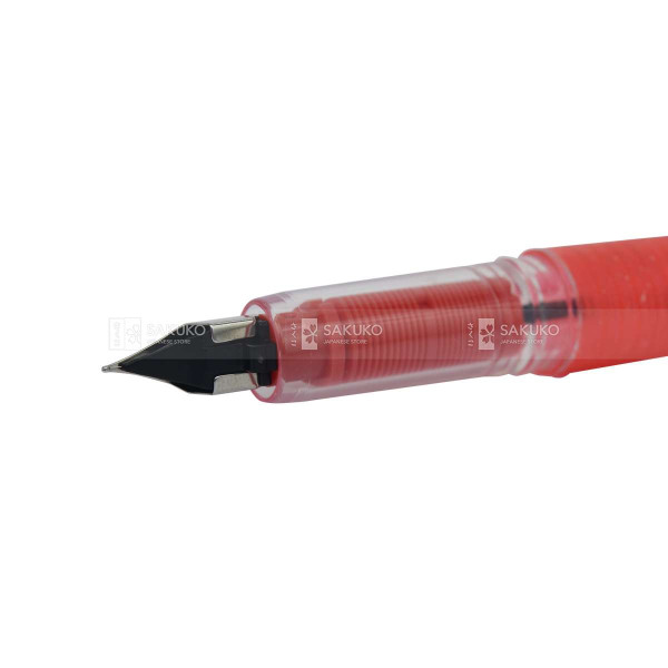 Stylo plume - Plume fine - 0,3mm - Rouge - Rechargeable - Platinium - Preppy