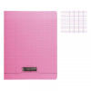 photo-Cahier - 17x22(cm) - Grands carreaux - 48 pages - Polypro - sans spirale - Rose