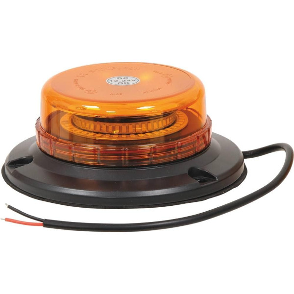 photo-Gyrophare - LED - Double flash - Extra plat - 12/24V - A fixer - 150mm diamètre