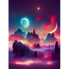 photo-Kit de diamond painting - Lune - Paysage lunaire - 40x30cm