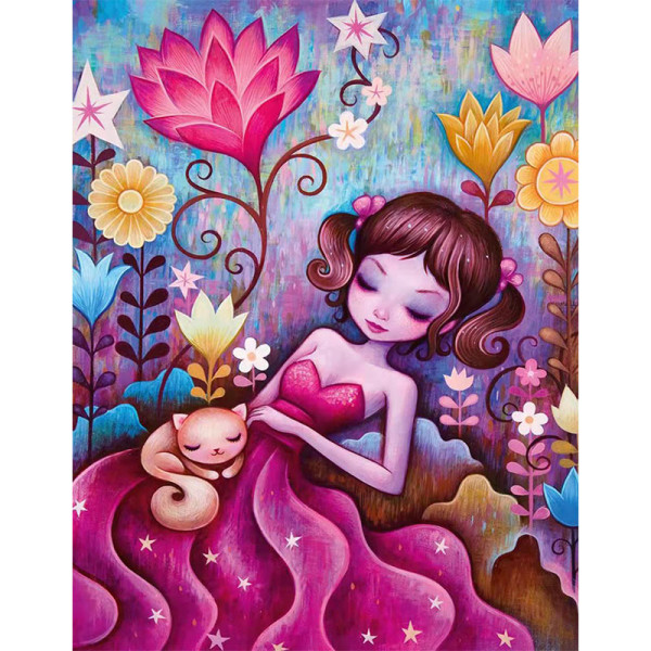 photo-Kit de diamond painting - Modèle jeune fille - Princesse - 40x50cm