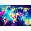 photo-Kit de diamond painting - Modèle carte du monde - Planisphère - 60x40cm