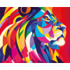photo-Kit de diamond painting - Modèle lion coloré - 40x50cm