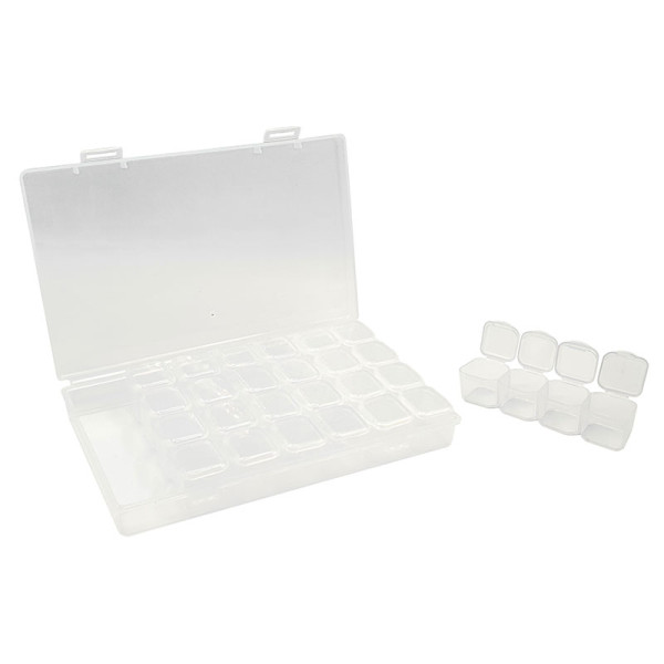 photo-Boîte de rangement - Diamants pour Diamond Painting - Plastique - 28 cases