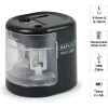 Taille-crayons électrique - Prise USB - Noir - Pour crayons de bois - Rapesco