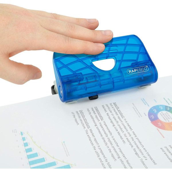 Perforateur - Agrafeuse - Agrafes - Bureau - Bleu - Rapesco
