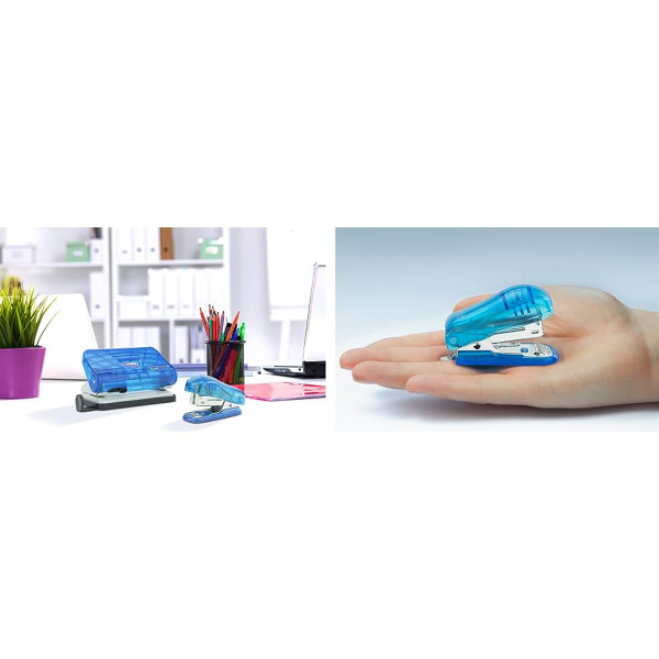 Perforateur - Agrafeuse - Agrafes - Bureau - Bleu - Rapesco