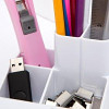 Pot à crayons - Organisateur de bureau - Blanc - 5 compartiments - Rapesco