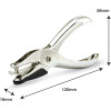 Perforateur - 1 trou - Pince métal - Perfore 10 feuilles - Argent - Rapesco