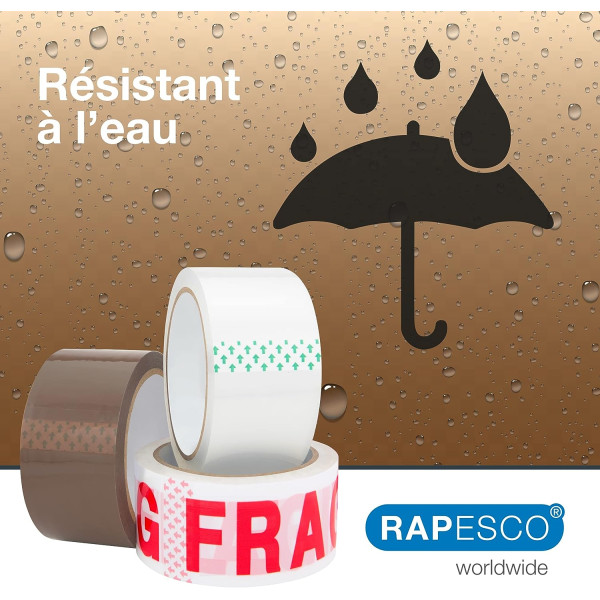 Ruban adhésif - Emballage - Assortiment - Pour colis et déménagement - 6 rouleaux
