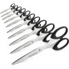 photo-Ciseaux - Bouts pointus - 16 cm - Bureau - Lot de 10 - Lame acier - Rapesco