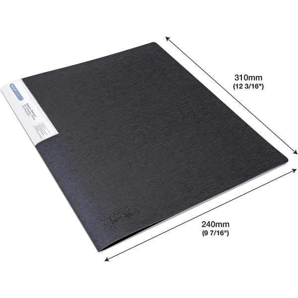 Porte-vues - 40 vues - 20 pochettes - A4 - Noir - Lot de 2 - Rapesco