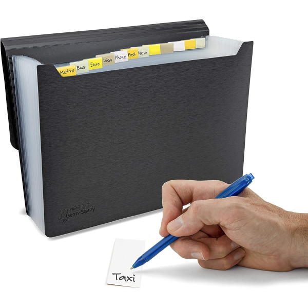 Trieur - Valisette - 13 compartiments - Noir - Format A4 - Rapesco