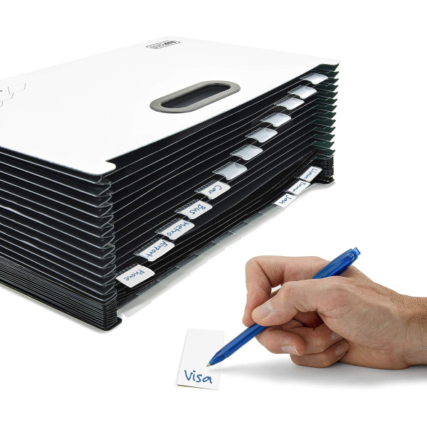 Trieur - Valisette - Classement - 26 compartiments - Blanc - Format A4+ - Rapesco