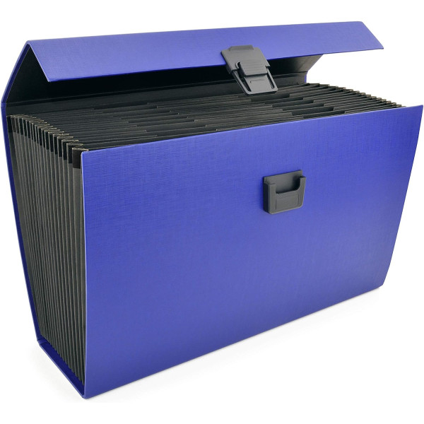 Trieur - Valisette - Classement - 19 compartiments - Bleu - Format A4+ - Rapesco