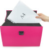 Trieur - Valisette - Classement - 19 compartiments - Rose - Format A4+ - Rapesco