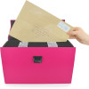 Trieur - Valisette - Classement - 19 compartiments - Rose - Format A4+ - Rapesco