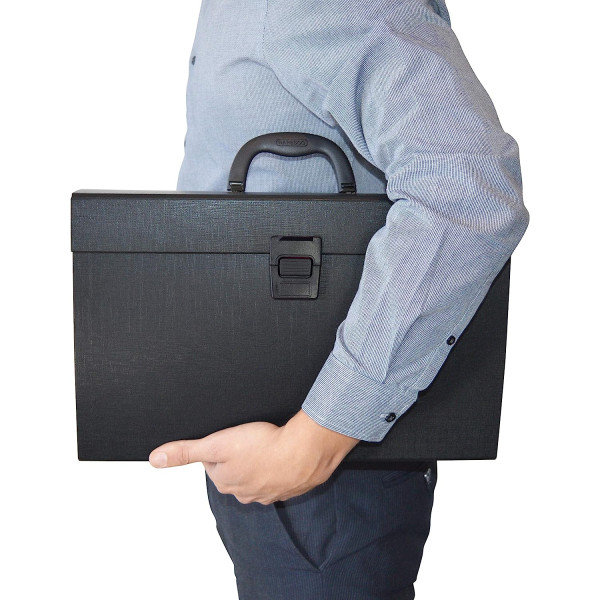 Trieur - Valisette - Classement - 19 compartiments - Noir - Format A4+ - Rapesco