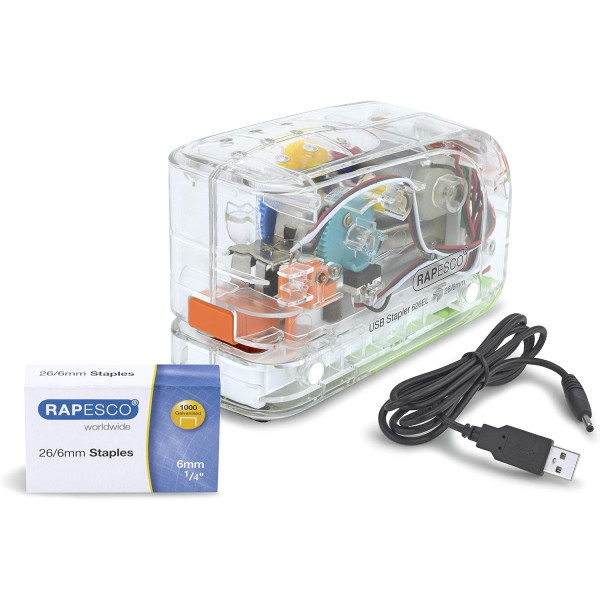 photo-Agrafeuse automatique - Sur batterie - Prise USB - Capacité 15 feuilles - Rapesco