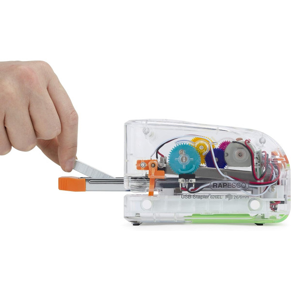 Agrafeuse automatique - Sur batterie - Prise USB - Capacité 15 feuilles - Rapesco
