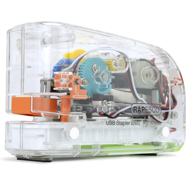 Agrafeuse automatique - Sur batterie - Prise USB - Capacité 15 feuilles - Rapesco