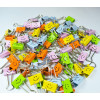 Pinces à clip - Métal - Couleurs assortis - Avec smiley - Boîte de 80 - Rapesco