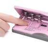Perforateur - 6 trous - Pour agenda - Jusqu'à 10 feuilles - Rose - Métal - Rapesco