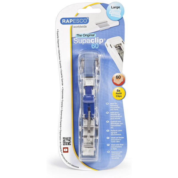 Distributeur de pinces à clip - Reliure pour documents - Inclus 100 pinces - Rapesco