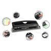 Perforateur 6 Trous Réglable Métal - Pour Formats A5 A6 A7, Règle De Positionnement, Plateau à Copeaux