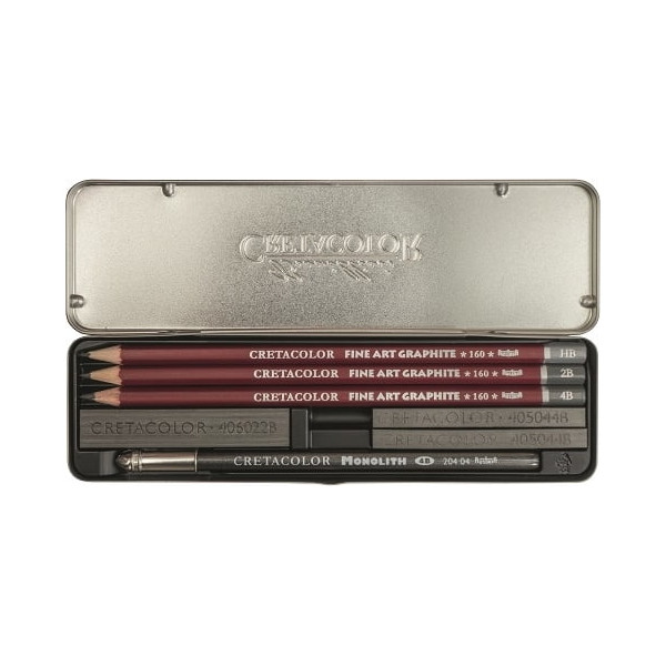 Crayons graphite - Dessin - Cretacolor - Graphite Pocket Set - Boîte de 9 pièces