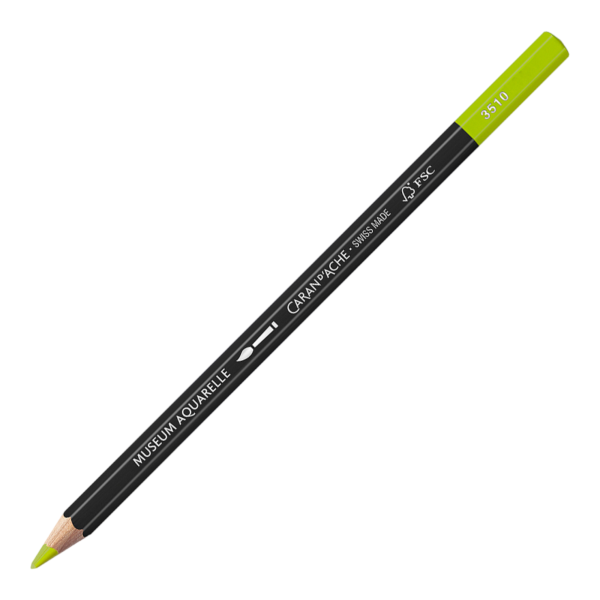 photo-Crayon de couleur - Aquarelle - Jaune Olive - Caran d'Ache - Museum Aquarelle