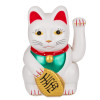 photo-Statue - Chat porte bonheur - Blanc - Maneki-neko - 20 cm