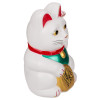 Statue - Chat porte bonheur - Blanc - Maneki-neko - 20 cm