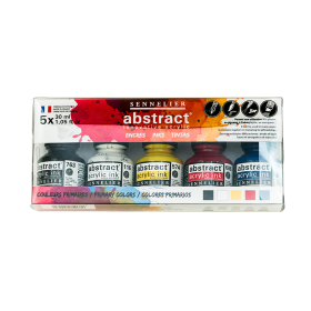 photo-Encre acrylique - Sennelier - Abstract - Coffret de 5 couleurs - 5x30ml