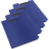 photo-Porte-blocs - A4 - Avec rabats - Bleu - Clip métal - Lot de 4 - Rapesco