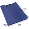 Porte-blocs - A4 - Avec rabats - Bleu - Clip métal - Lot de 4 - Rapesco