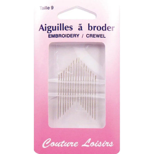 photo-Aiguilles à broder - N°9 - Etui de 16 aiguilles