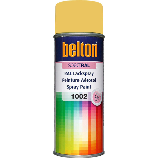 photo-Bombe de peinture Belton Spectral RAL1002 jaune sable 400ml