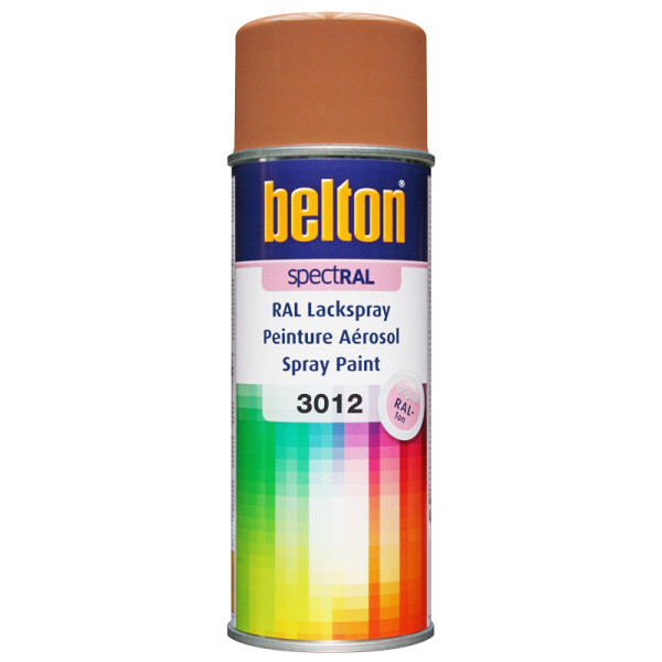 photo-Bombe de peinture Belton Spectral RAL3012 rouge beige mat 400ml