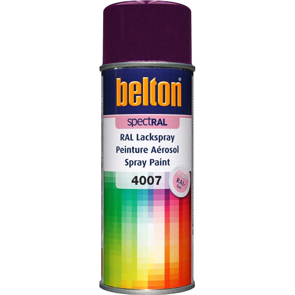 Bombe de peinture Belton Spectral RAL4007 violet pourpre 400ml