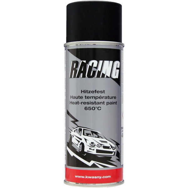 photo-Bombe de peinture - Noir - Haute température - Jusqu'à 650° - Racing - 400ml