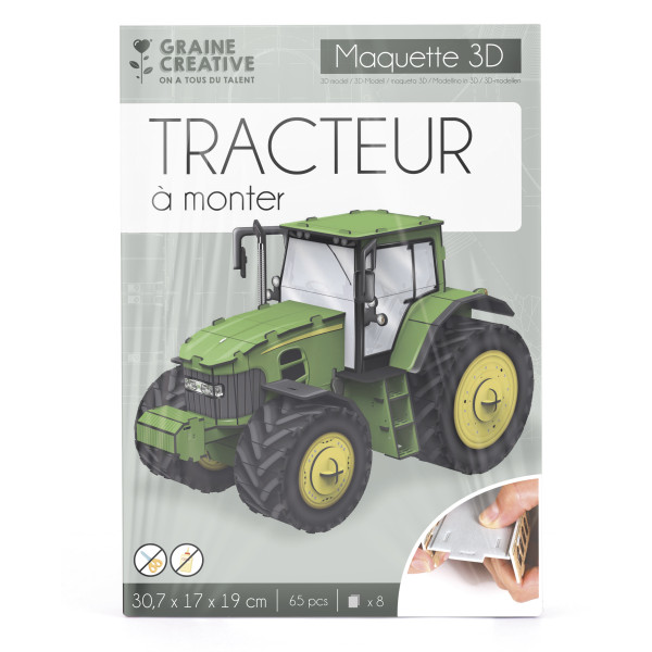 photo-Maquette - Puzzle - 3D - Tracteur - 65 pièces - Dès 8 ans