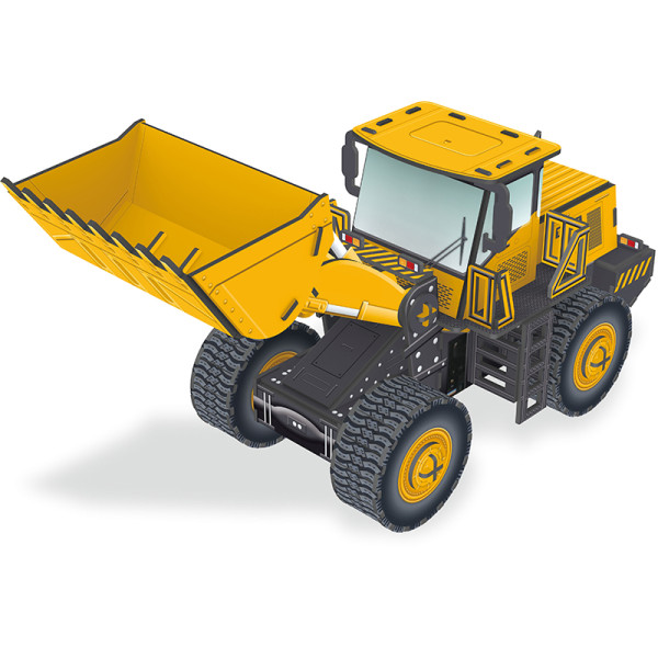 Maquette - Puzzle - 3D - Tracteur chargeuse - 66 pièces - Dès 8 ans