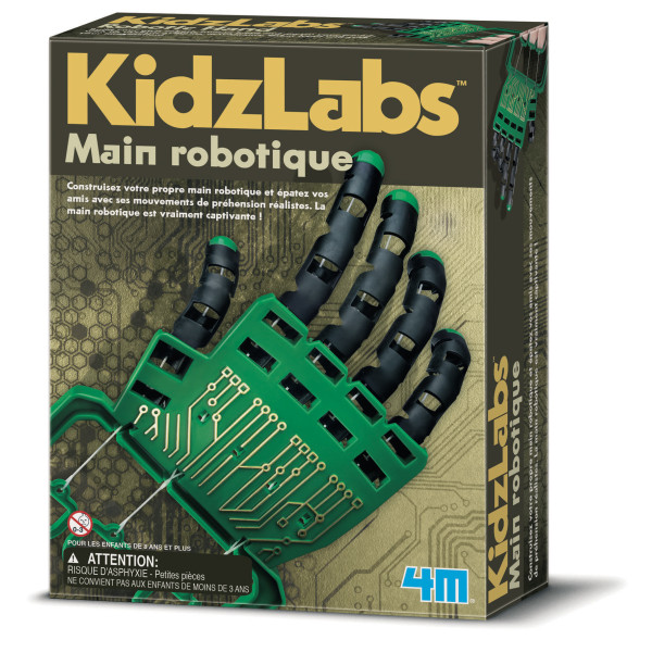 Jeu éducatif - Construit une main robotique - Pour enfant dès 8 ans - Kidzlabs