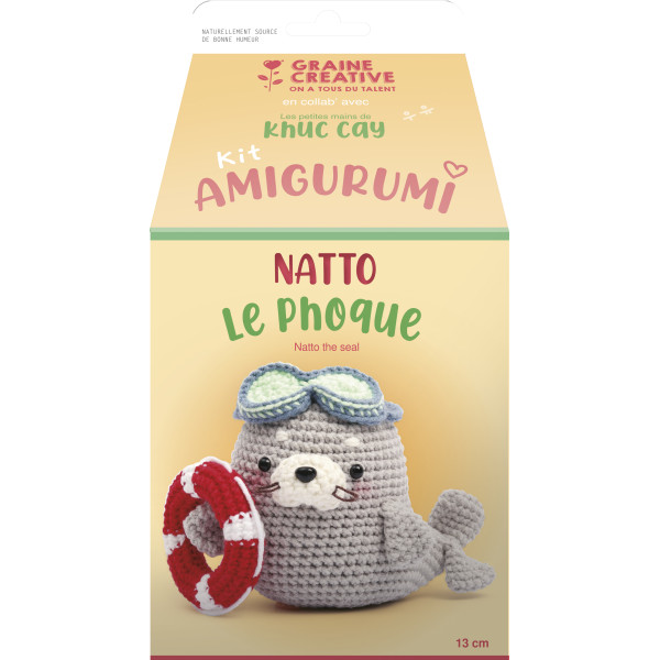 photo-Kit créatif - Crée un amigurumi en crochet - Phoque - Accessoires inclus