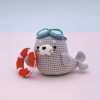 Kit créatif - Crée un amigurumi en crochet - Phoque - Accessoires inclus