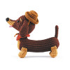 Kit créatif - Crée un amigurumi en crochet - Chien teckel - Accessoires inclus