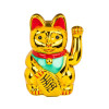 photo-Statue - Chat porte bonheur - Doré - Maneki-neko - 20 cm