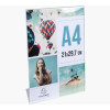 Porte-visuel - Présentoir - A4 - Incliné - Transparent - Pour photo, menu, document